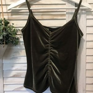The limited green velvet top